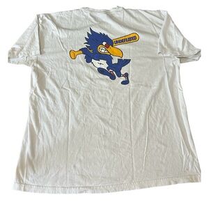 Mens Undefeated Undftd White Graphic Bird Baseball Ball Batter Up Shirt Size 2xl